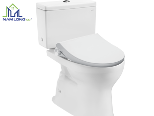 Bàn cầu 2 khối TOTO nắp rửa cơ TCW1211A kèm vòi rửa nước lạnh Ecowasher CS302DE4