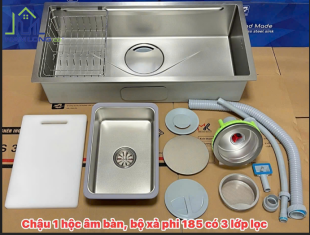 Chậu rửa chén 1 hộc CADA CD 8545 HX