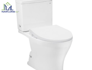 Bàn cầu 2 khối TOTO nắp rửa cơ TCW1211A kèm vòi rửa nước lạnh Ecowasher CS326DE4