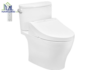 Bàn cầu 2 khối TOTO CS767CRW15 ( nắp rửa điện tử WHASLET )