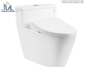 Bàn cầu 1 khối TOTO MS625CDW23 ( nắp rửa điện tử WHASLET )