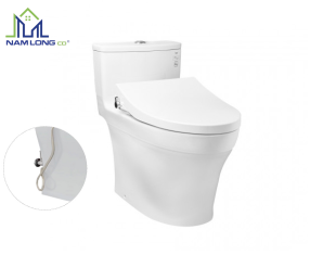 Bàn cầu 1 khối TOTO nắp rửa cơ TCW1211A kèm  vòi rửa nước lạnh Ecowasher TOTO MS885DE4