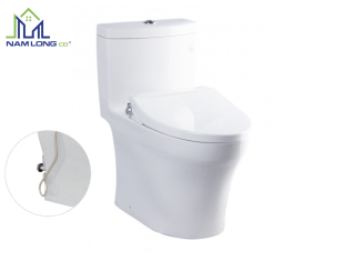 Bàn cầu 1 khối TOTO nắp rửa cơ TCW07S kèm vòi rửa nước lạnh Ecowasher TOTO MS889DRE2