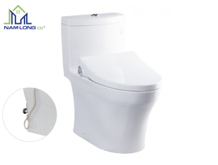 Bàn cầu 1 khối TOTO nắp rửa cơ TCW1211A kèm  vòi rửa nước lạnh Ecowasher TOTO MS889DRE4