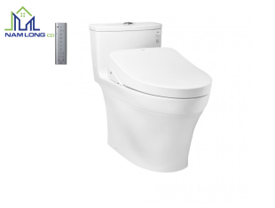 Bàn cầu 1 khối TOTO MS885CDW12 ( nắp rửa điện tử WHASLET )