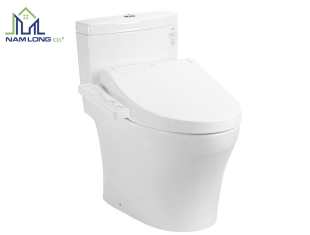 Bàn cầu 1 khối TOTO MS889CDRW17 ( nắp rửa điện tử WHASLET )