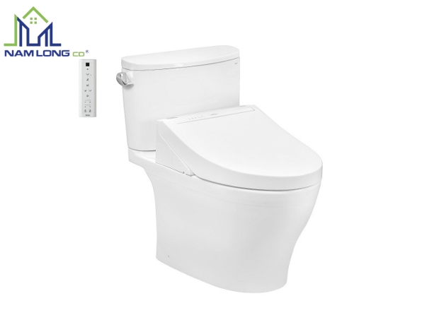 Bàn cầu 2 khối TOTO CS767CRW15 ( nắp rửa điện tử WHASLET )