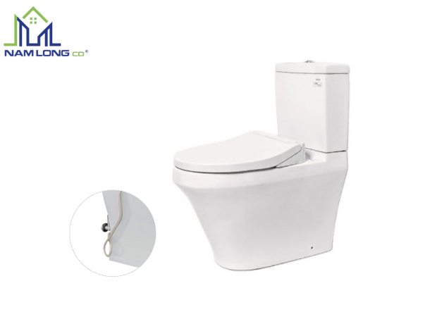 Bàn cầu 2 khối TOTO nắp rửa cơ TCW07S (E2) kèm  vòi rửa nước lạnh Ecowasher CS948DE2