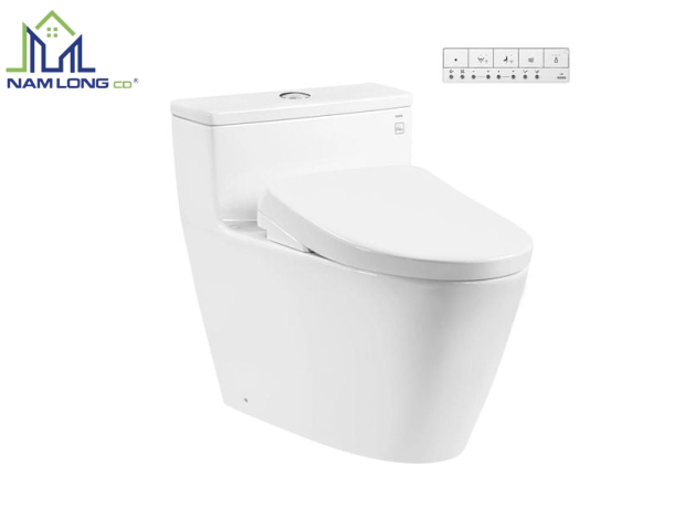 Bàn cầu 1 khối TOTO MS625CDW23 ( nắp rửa điện tử WHASLET )
