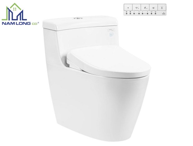 Bàn cầu 1 khối TOTO MS636CDRW23 ( nắp rửa điện tử WHASLET )
