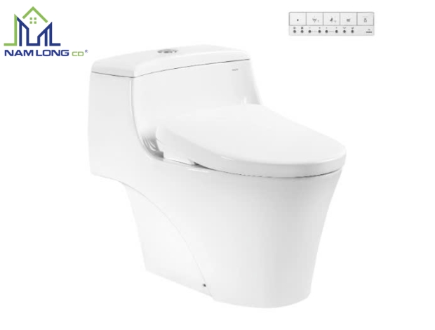 Bàn cầu 1 khối TOTO MS823CDRW23 ( nắp rửa điện tử WHASLET )