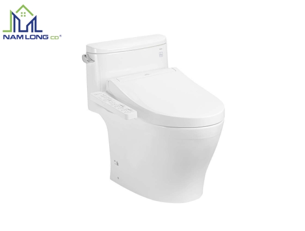 Bàn cầu 1 khối TOTO MS887CRW17 ( nắp rửa điện tử WHASLET )